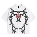 ZIVO 230 GSM white graphic T-shirt front