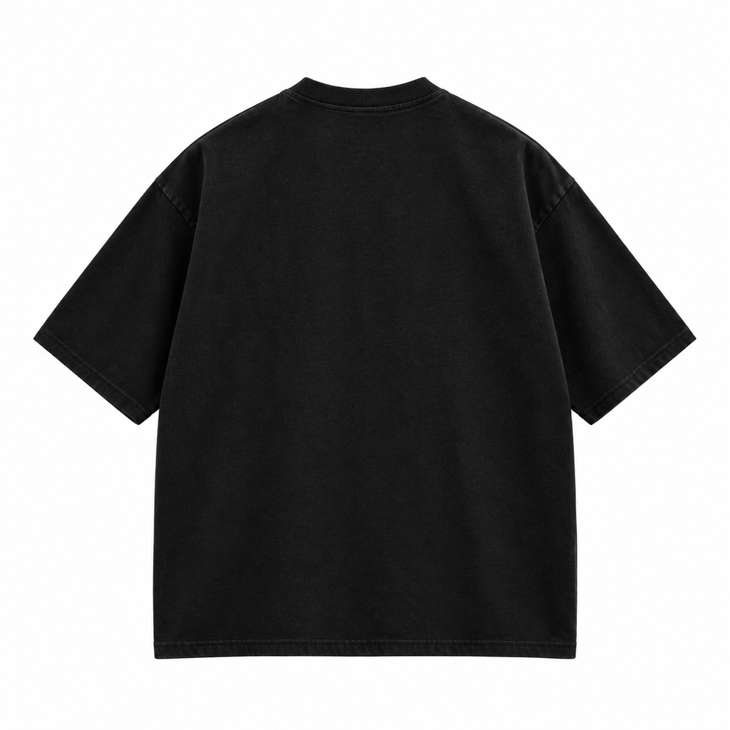ZIVO 77 heavyweight black T-shirt back view