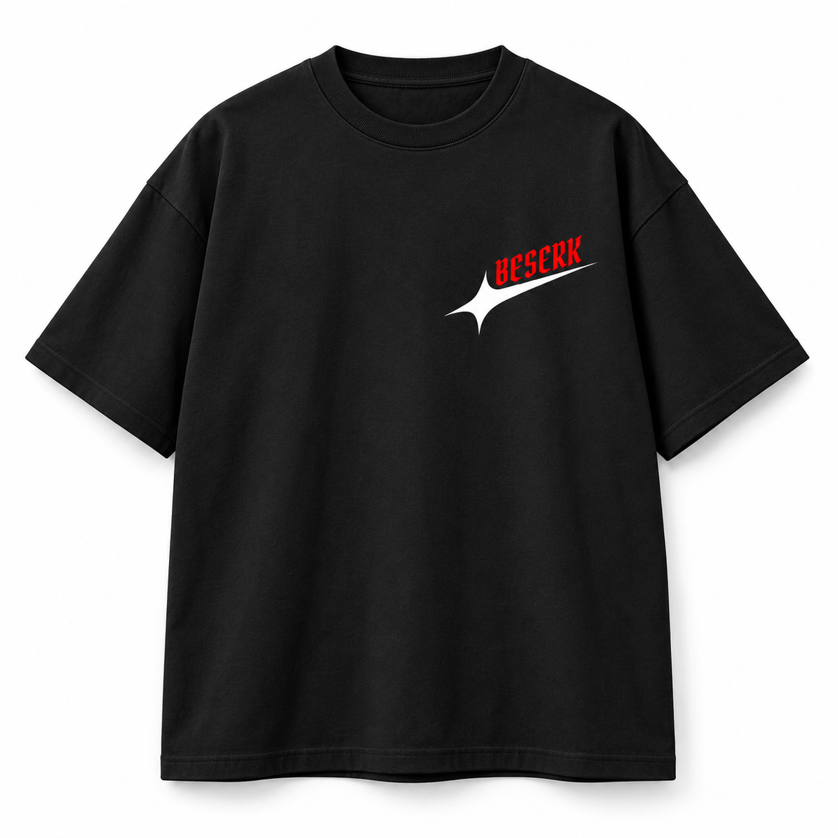 Back of black ZIVO BERSERK oversized T-shirt