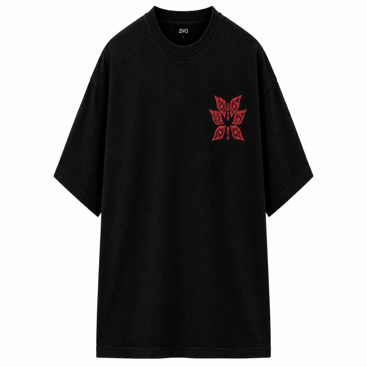 ZIVO Tshirt Edition A 2 black T-shirt with red front graphic