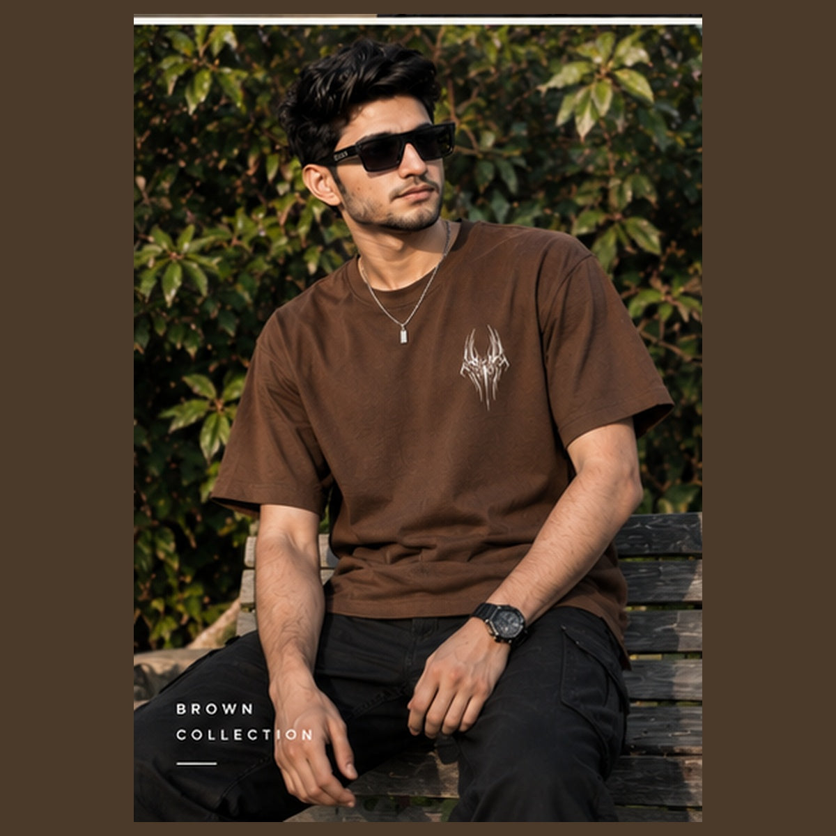 ZIVO Tribal Wing Tee brown
